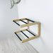 Double Tier Shoe Rack for Wall | Natural + Black Rods - Even Wood