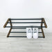 Double Tier Shoe Rack for Wall | Walnut + Black Rods - Even Wood