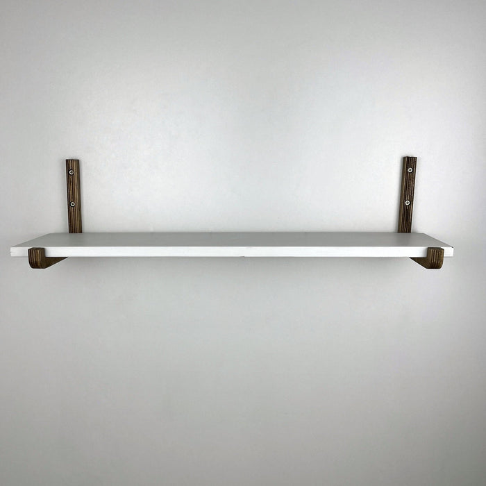 Floating Shelf Brackets With Lip | Walnut - Even Wood