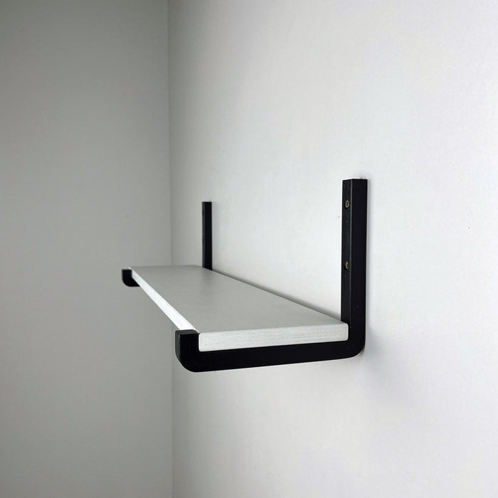 Floating Wood Wall Shelf Brackets with Lip - Even Wood