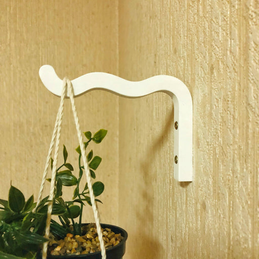 Hanging Plant Hook for Indoor | White 6"x4" - Even Wood
