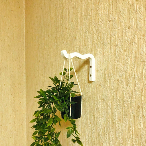 Hanging Plant Hook for Indoor | White 6"x4" - Even Wood