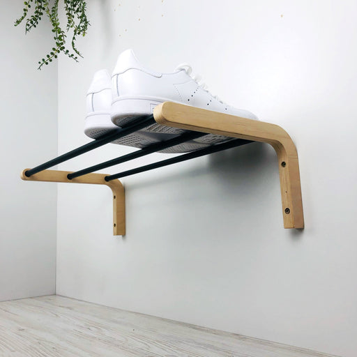 Hanging Shoe Shelf for Wall | 1 Tier - Even Wood