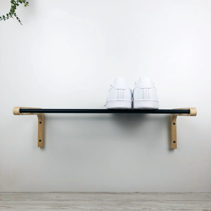 Hanging Shoe Shelf for Wall | 1 Tier - Even Wood