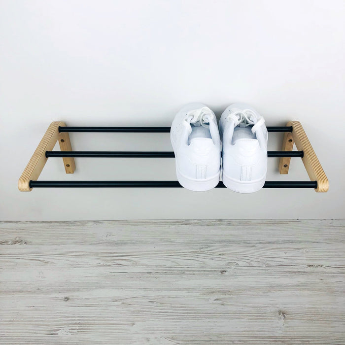 Hanging Shoe Shelf for Wall | 1 Tier - Even Wood