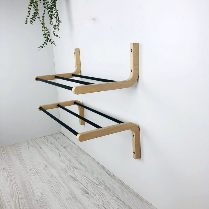 Hanging Shoe Shelf for Wall | 1 Tier - Even Wood