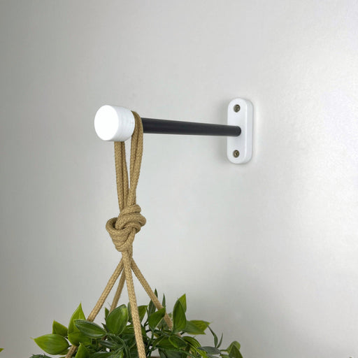 Indoor Hanging Plant Hook | Black & White 6" 8" 10" - Even Wood