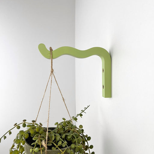 Indoor Wiggle Plant Bracket | Green 6"x4" - Even Wood