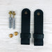 Leather Curtain Rod Holders | Black - Even Wood