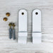Leather Curtain Rod Straps for Wall | White - Even Wood