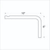Long Wall Hanging Plant Hook | White 10