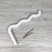 Long Wavy Wall Hook For Planter | White 12"x6" - Even Wood