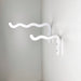 Long Wavy Wall Hook For Planter | White 12"x6" - Even Wood