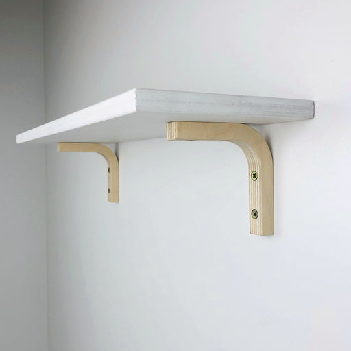 Mini Wooden L Shelf Brackets | Unfinished 4"x4" - Even Wood