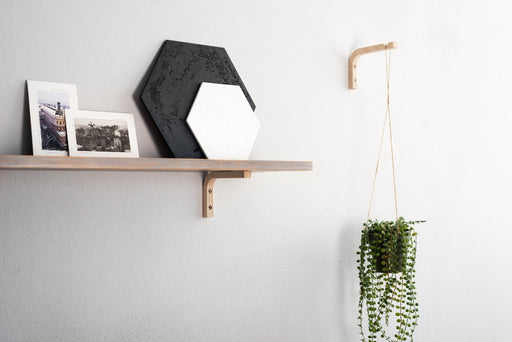 Minimalist Plant Hanger Bracket | Natural 6"x4" - Even Wood