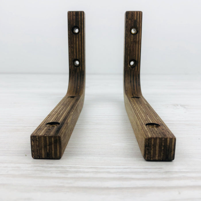 Minimalist Shelf Brackets for Wall | Walnut 6"x4" - Even Wood