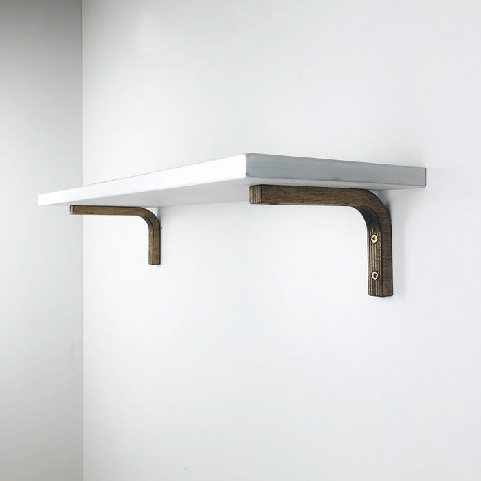 Minimalist Shelf Brackets for Wall | Walnut 6"x4" - Even Wood