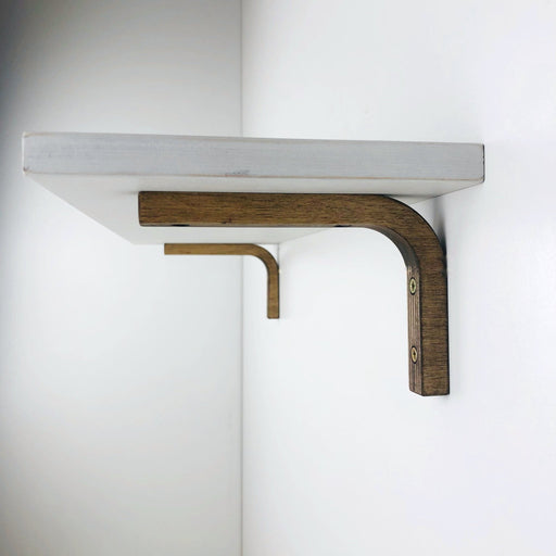 Minimalist Shelf Brackets for Wall | Walnut 6"x4" - Even Wood