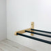 Minimalist Shoe Rack for Entryway | Natural + Black Rods - Even Wood