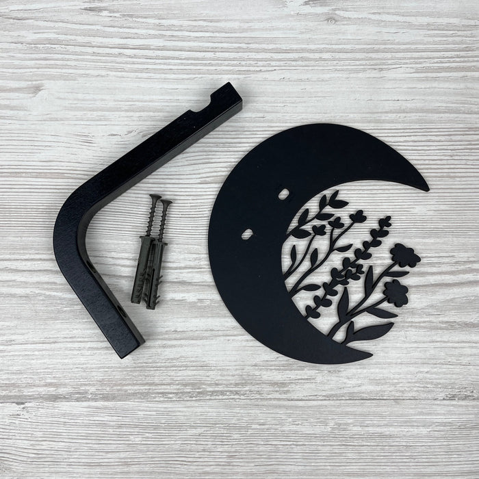 Mystical Moon Plant Hanger Hook | Black - Even Wood