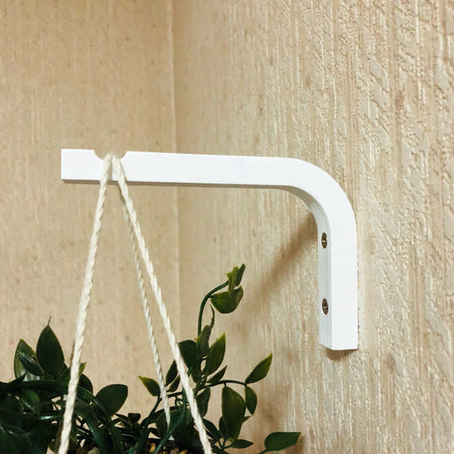 Plant Wall Hanger Hook | White 6"x4" - Even Wood