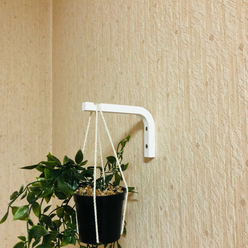 Plant Wall Hanger Hook | White 6"x4" - Even Wood