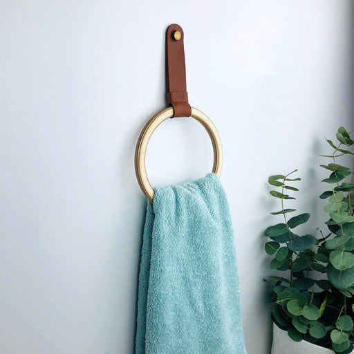 Round Wooden Hand Towel Ring | Natural - Even Wood