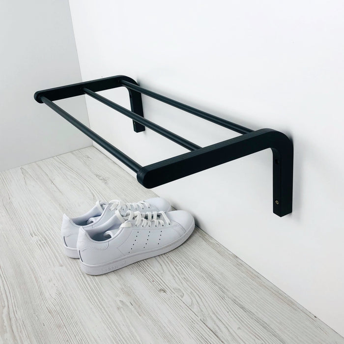 Single Tier Shoe Rack for Wall | Black - Even Wood