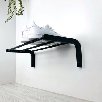 Single Tier Shoe Rack for Wall Black Color