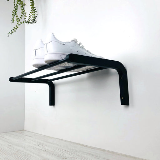 Single Tier Shoe Rack for Wall | Black - Even Wood