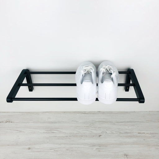 Single Tier Shoe Rack for Wall | Black - Even Wood