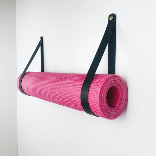 Straps for Hanging Yoga Mat on Wall | Black - Even Wood