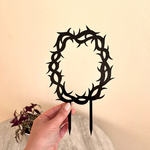 Thorns Crown Trellis for Potted Plants | Black - Even Wood