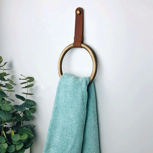 Wall Mounted Hand Towel Holder for Bathroom | Walnut - Even Wood