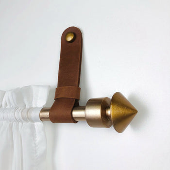 Wall Mounted Leather Curtain Rod Brackets