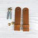 Wall Mounted Leather Curtain Rod Brackets - Even Wood