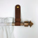 Wall Mounted Leather Curtain Rod Brackets - Even Wood