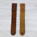 Wall Mounted Leather Strap Holder With Snap Button - Even Wood