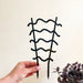 Wavy Houseplant Stake Trellis | Black - Even Wood