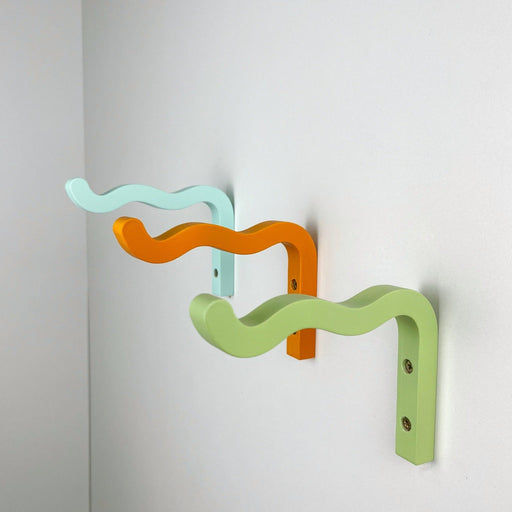 Wavy Plant Hanger Hook for Wall | Colorful 6"x4" - Even Wood