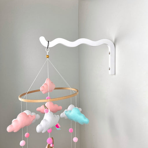 White baby mobile hanger hook 12" - Even Wood