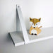 White Nursery Floating Shelf with Leather Brackets - Even Wood