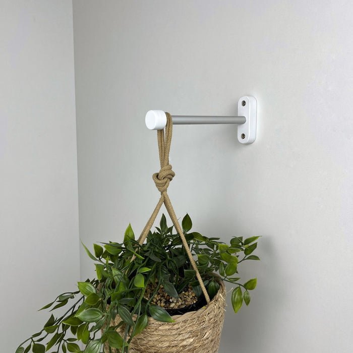 White Wall Plant Hanger Hook for Indoor| 6" 8" 10" - Even Wood