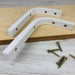 White Wood Shelf Brackets | 6"x4" - Even Wood