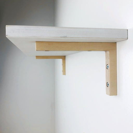 Wood Angle Brackets for Shelves | Unfinished 6"x4" - Even Wood
