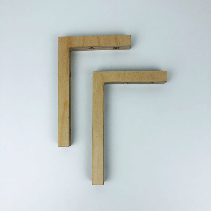 Wood Angle Brackets for Shelves | Unfinished 6"x4" - Even Wood