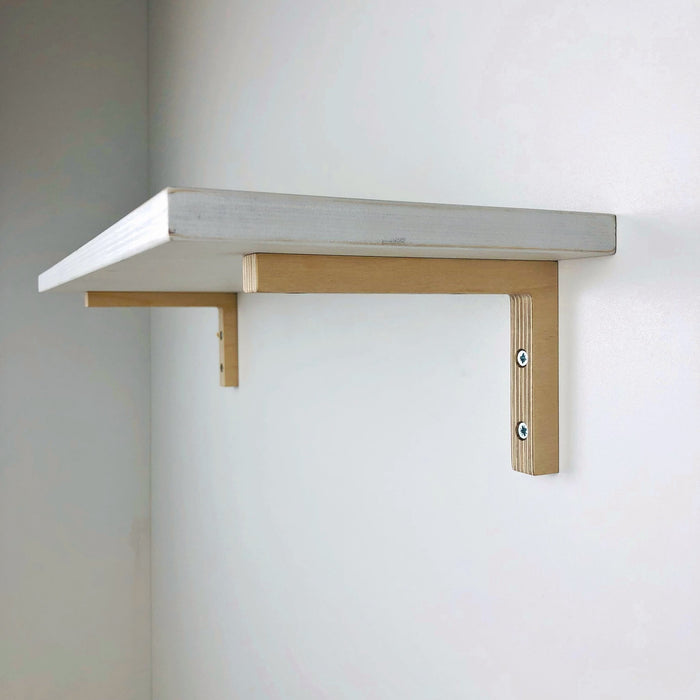 Wood Angle Brackets for Shelves | Unfinished 6"x4" - Even Wood