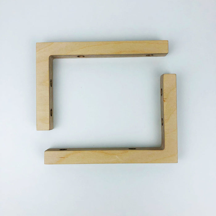 Wood Angle Brackets for Shelves | Unfinished 6"x4" - Even Wood