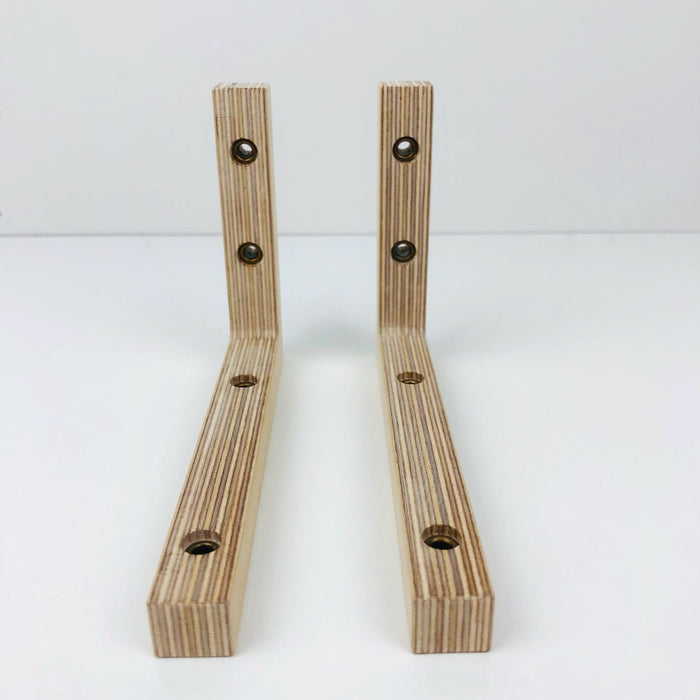 Wood Angle Brackets for Shelves | Unfinished 6"x4" - Even Wood