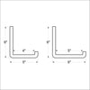 Wood Support L Shelf Brackets | White